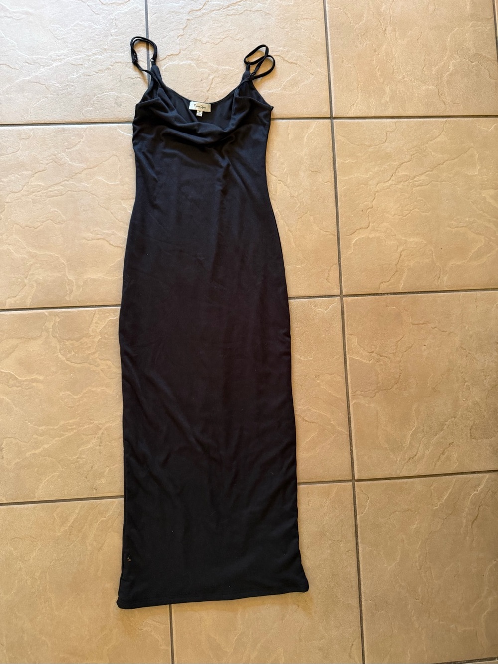 Elegant Black Maxi Slip Dress